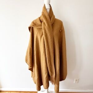 Peruvian Link Women Alpaca Fringe Scarf Shawl Poncho Boho Cozy Artsy Minimalist